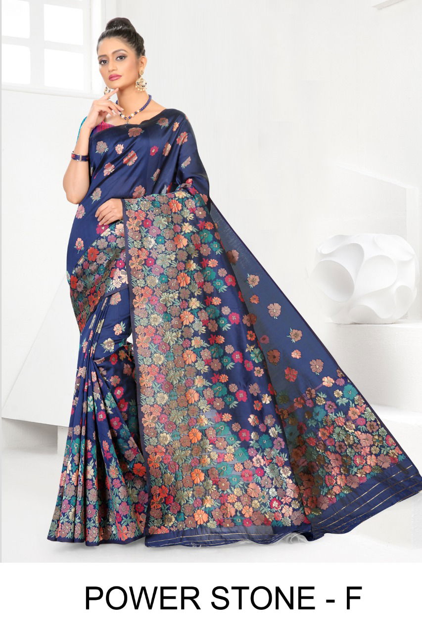 Ronisha Power Stone Latest Fancy Designer Silk Fancy Casual Festive Wear Saree Collection